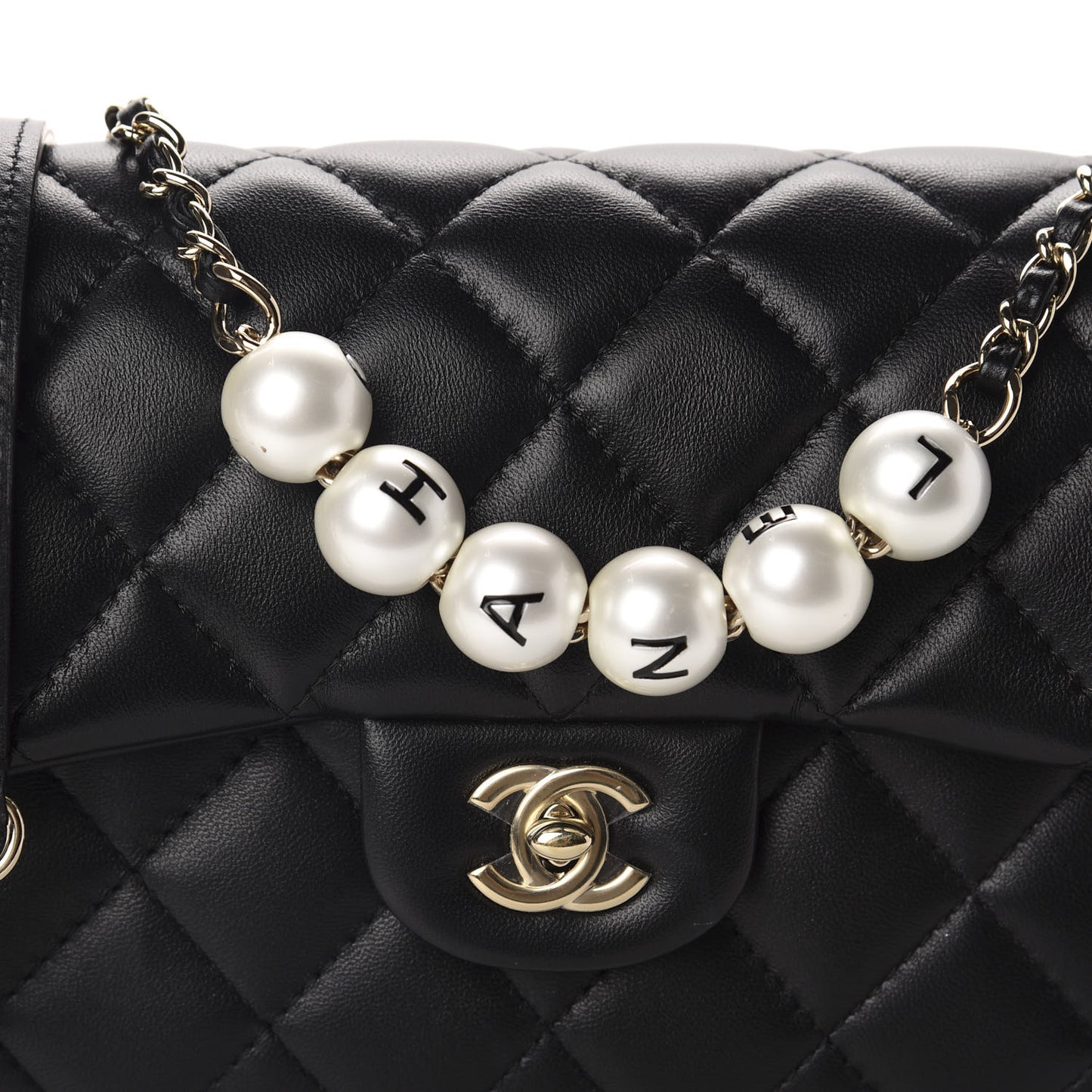 Lambskin Quilted Small My Precious Flap Black