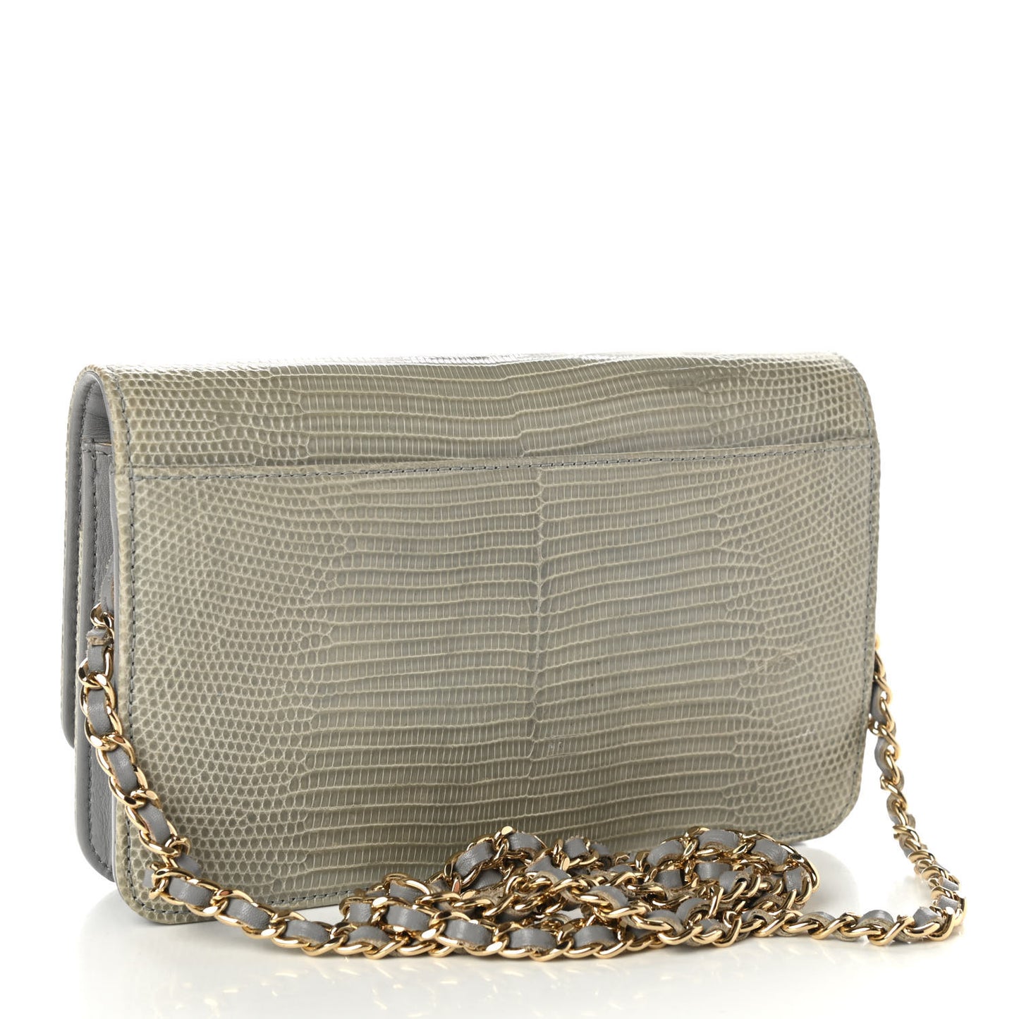 Lizard Golden Class Wallet on Chain WOC Grey