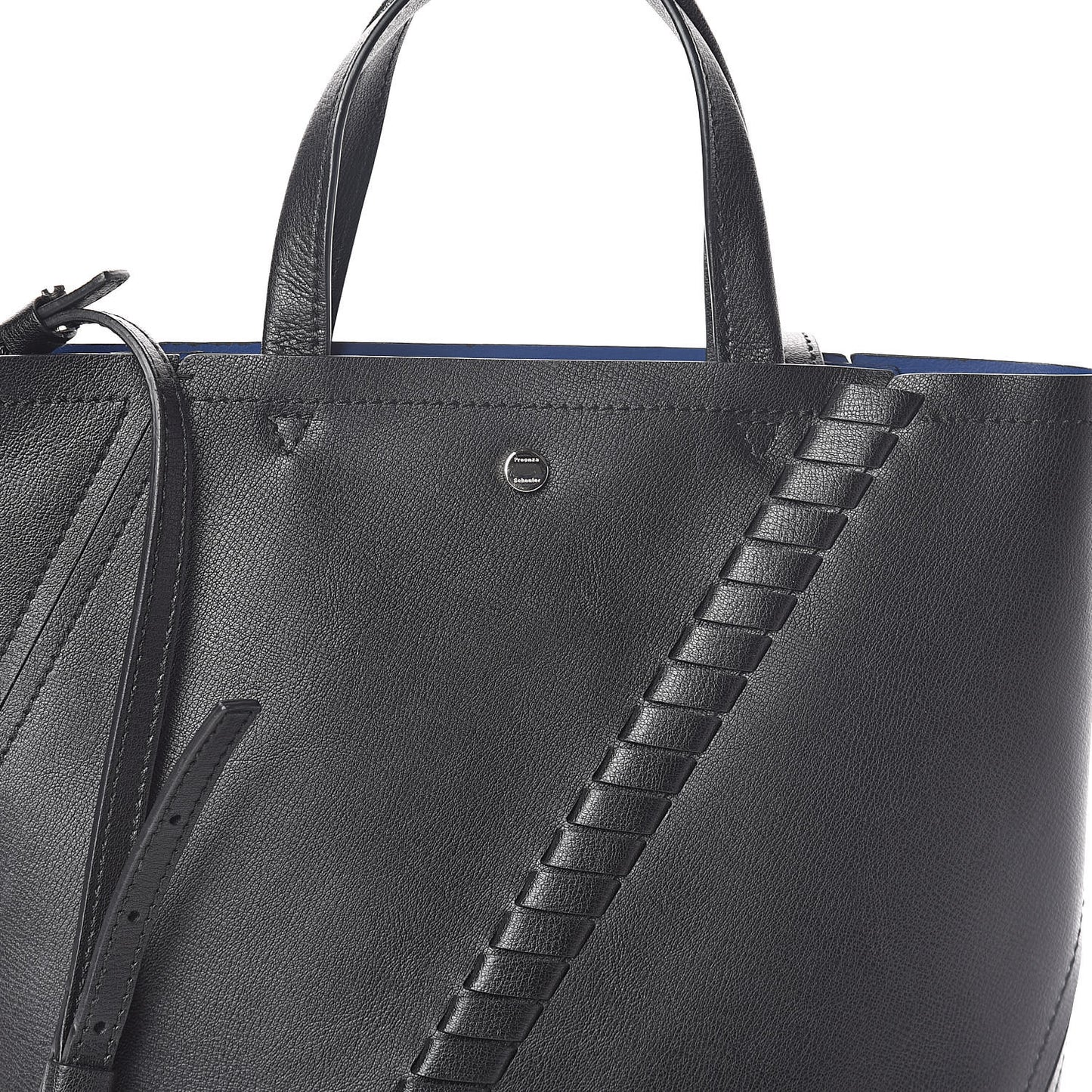 Calfskin Hex Tote Black