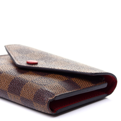 Louis Vuitton Damier Ebene Victorine Wallet Cherry 8 of 11