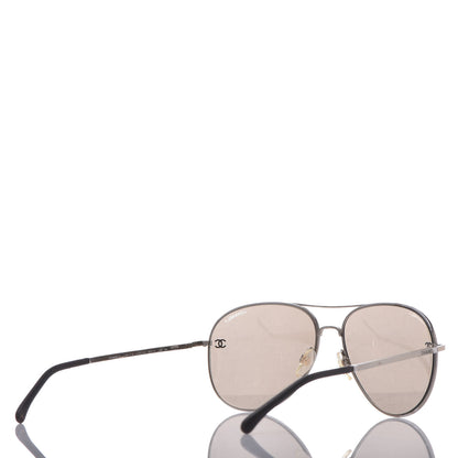 Chanel Aviator CC Sunglasses 4189-T-Q Silver 4 of 7