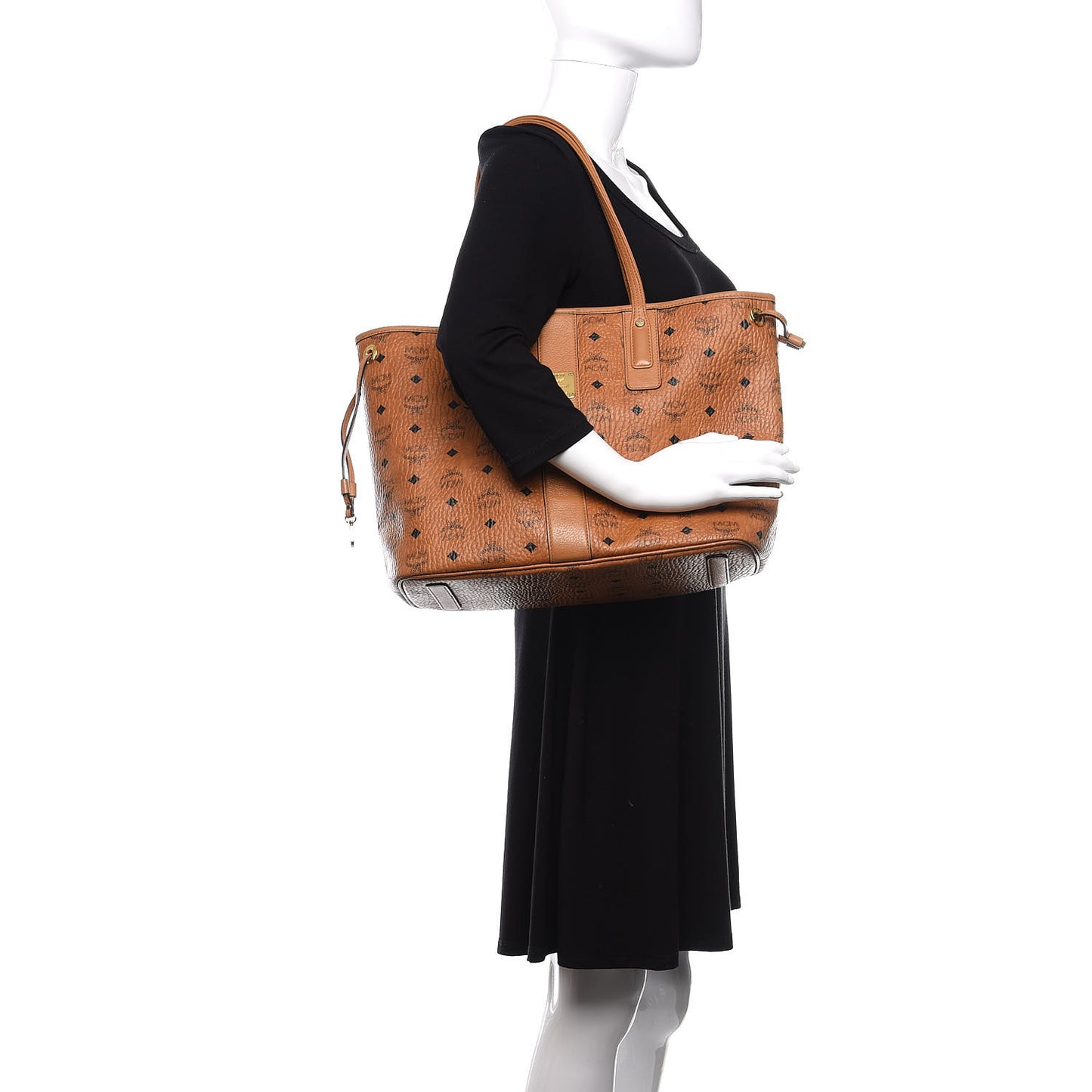 Visetos Medium Liz Reversible Shopper Tote Cognac