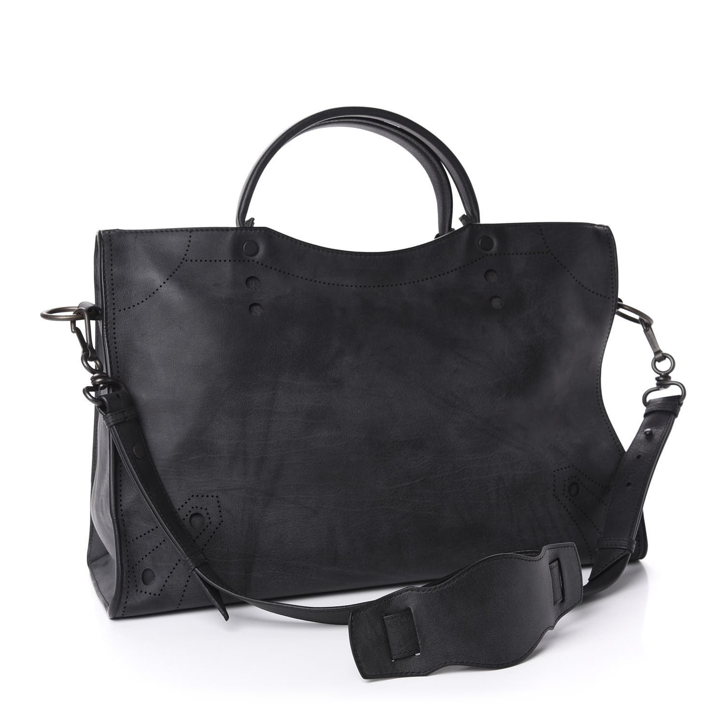 Veau Soyeux Perforated Blackout Hardware City Black