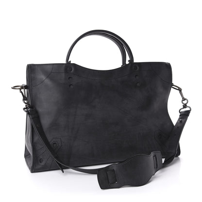 Balenciaga Veau Soyeux Perforated Blackout Hardware City Black 3 of 10