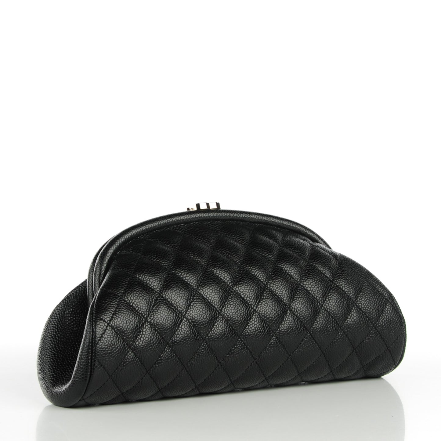 Caviar Quilted Timeless Clutch Black