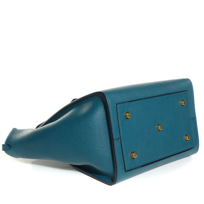 Celine Crisped Calfskin Small Tie Knot Tote Metallic Blue 4 of 11