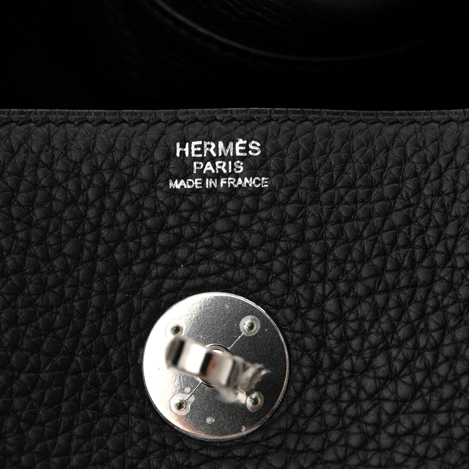 Hermes Taurillon Clemence Lindy 34 Black 6 of 10