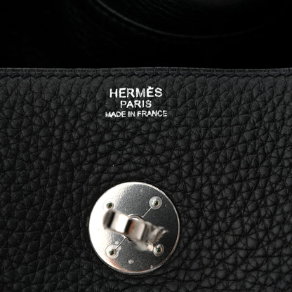 Hermes Taurillon Clemence Lindy 34 Black 6 of 10