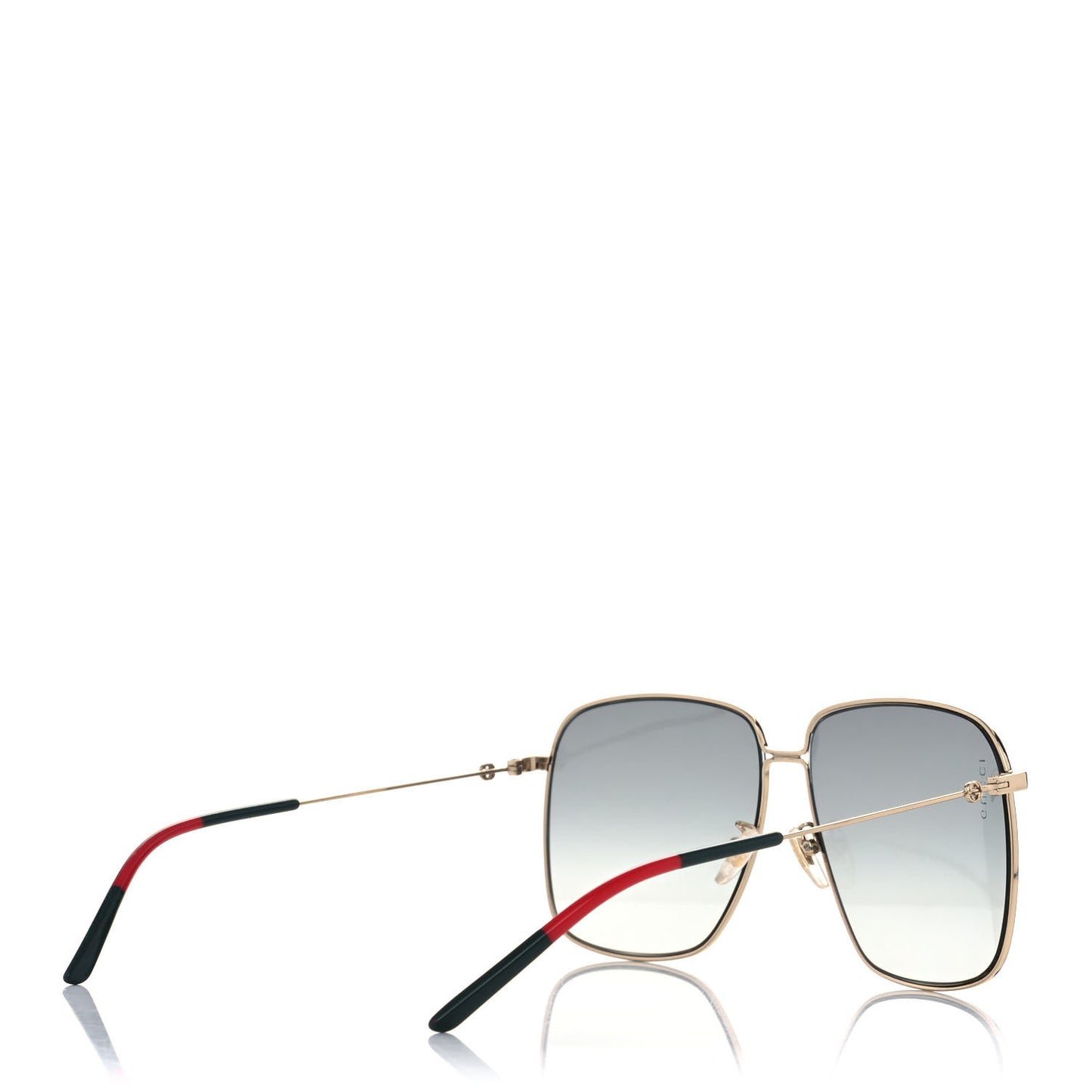 Rectangular Frame Interlocking G Sunglasses GG0394S Green Red