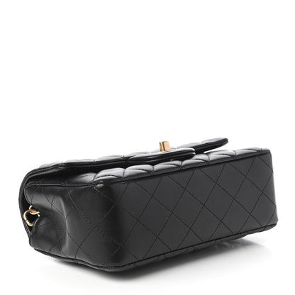 Chanel Lambskin Quilted Mini Rectangular Flap Black 4 of 11