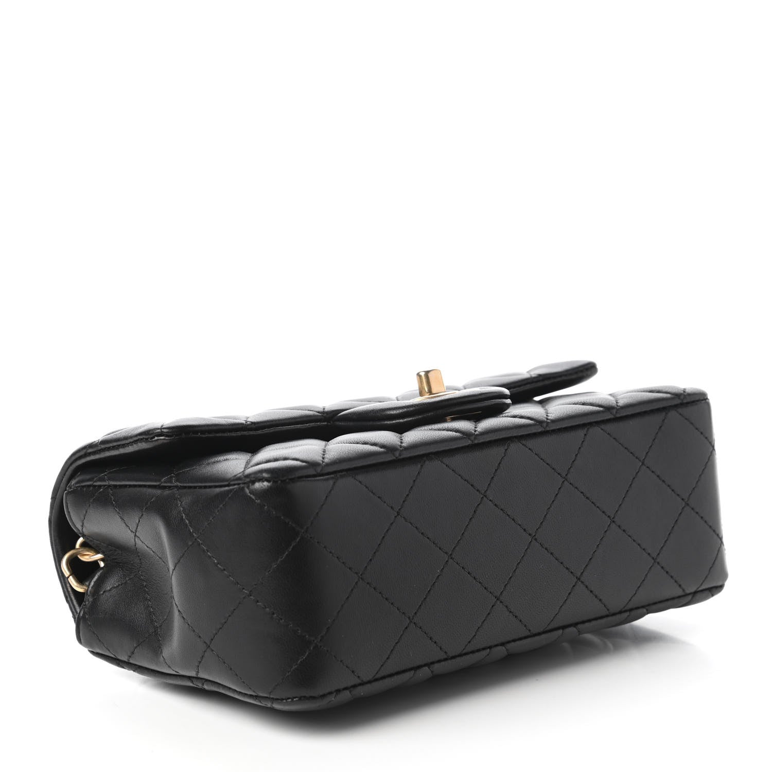 Chanel Lambskin Quilted Mini Rectangular Flap Black 4 of 12