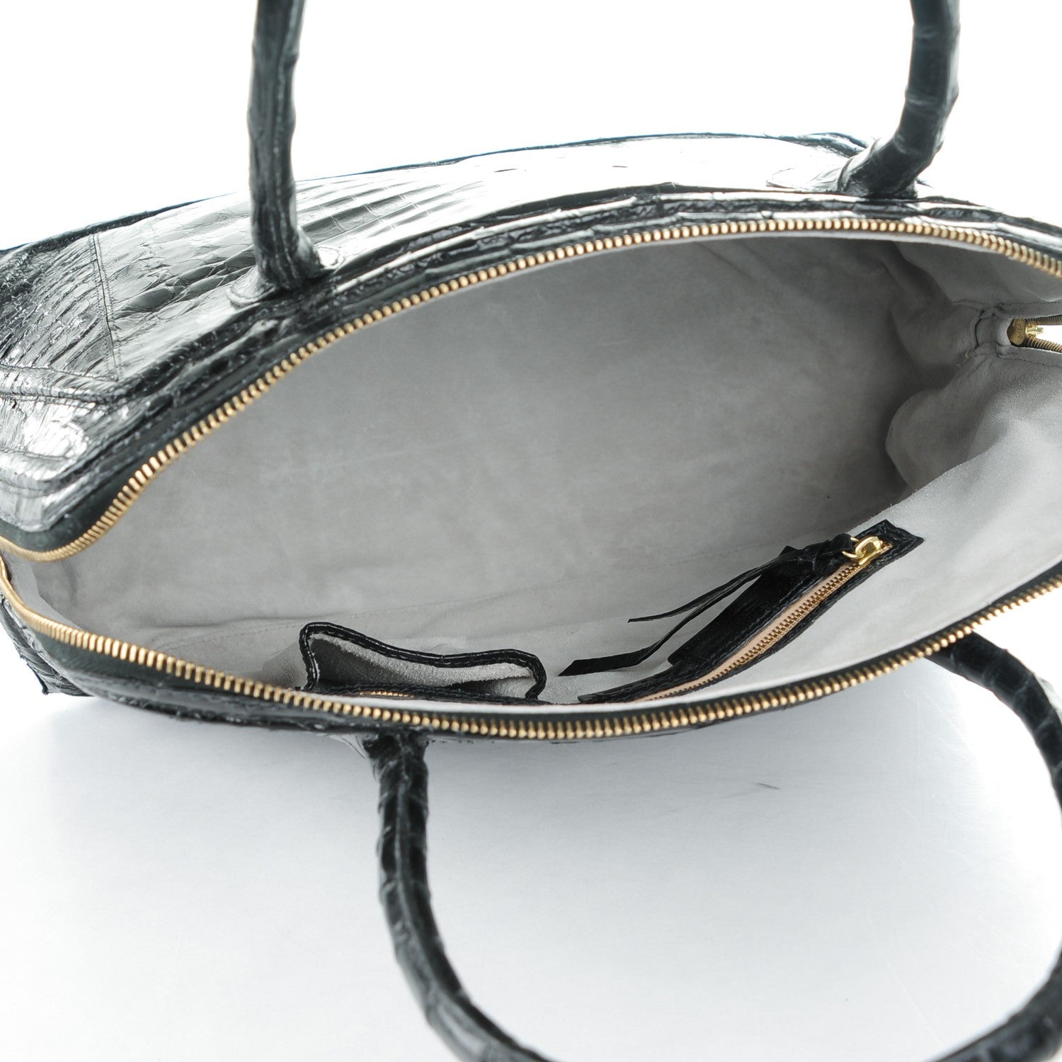 Nancy Gonzalez Crocodile Top Handle Tote Black 5 of 8