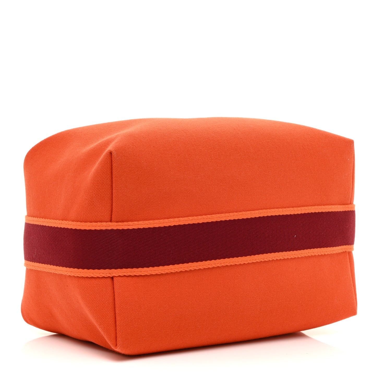 Canvas Large Bride-A-Brac Pouch Orange Feu Burgundy