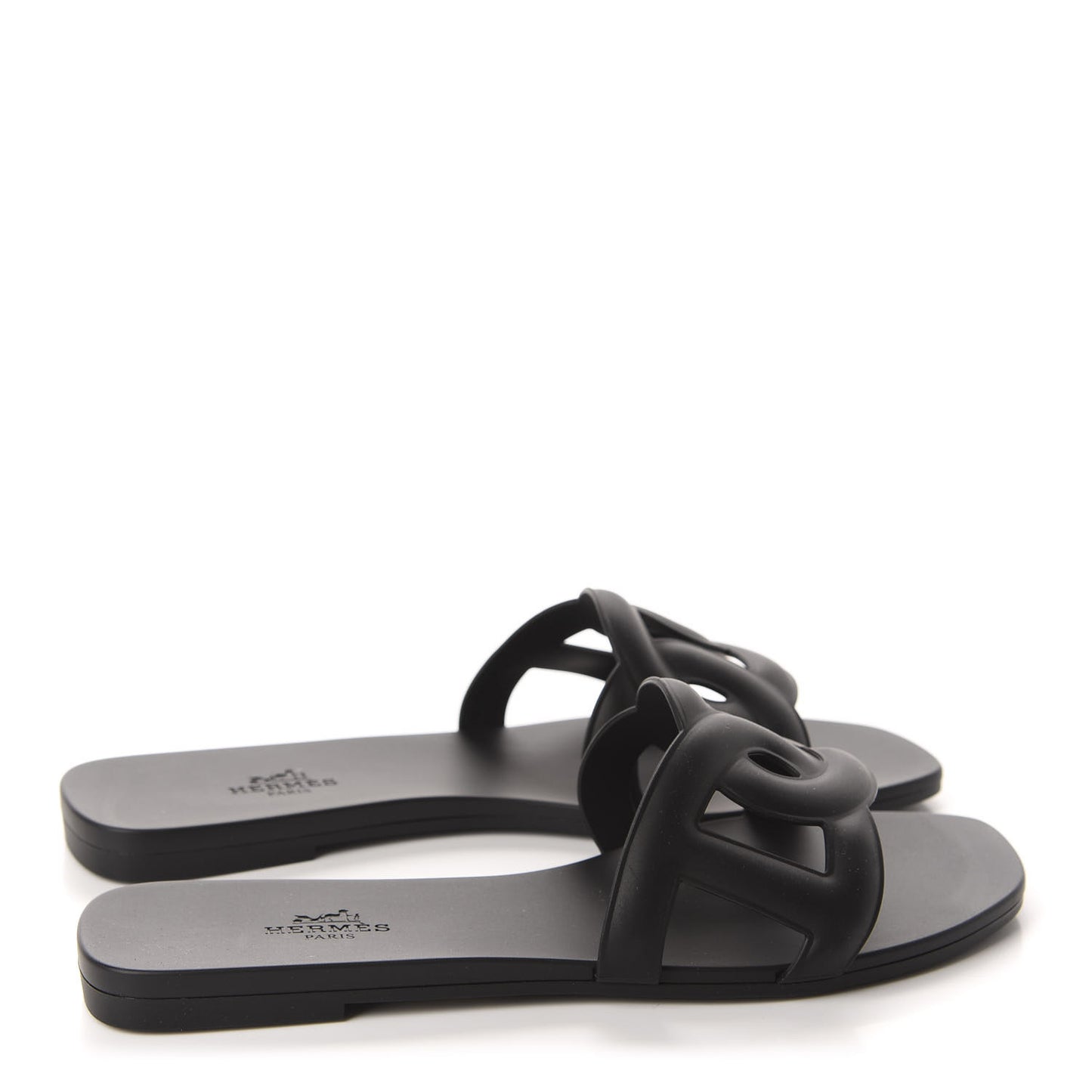 Rubber Aloha Sandals 37 Black