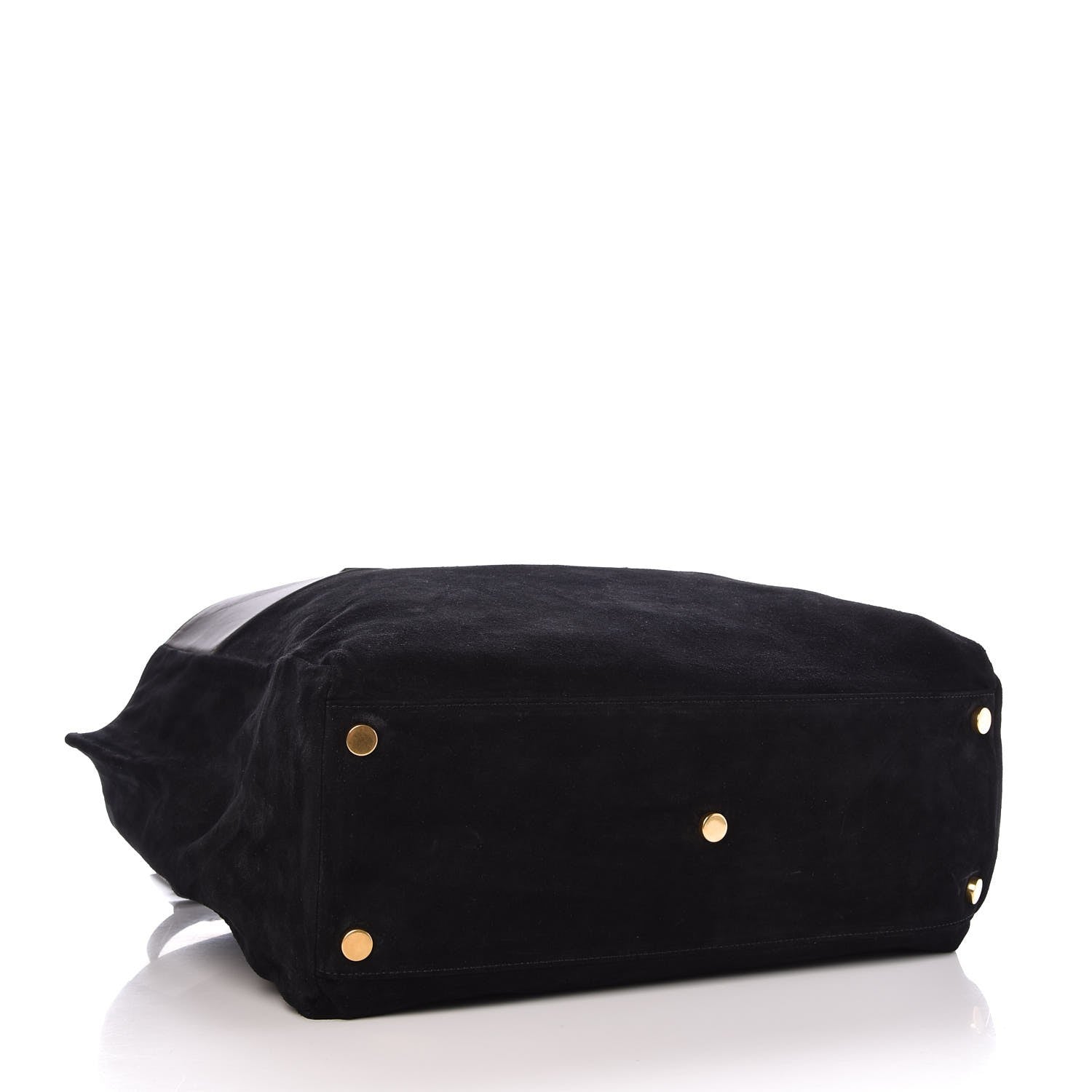 Saint Laurent Calfskin Suede Reversible East West Shopper Tote Dark Grey 9 of 13