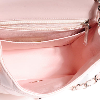 Chanel Patent Quilted Mini Square Flap Light Pink 7 of 10