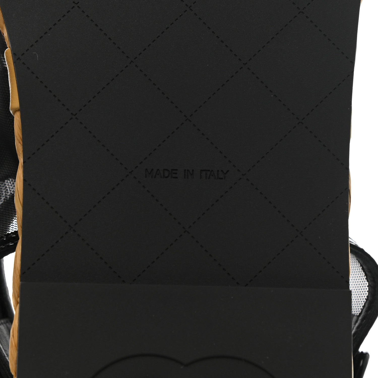 Chanel Mesh Patent Velcro Dad Sandals 39.5 Black 6 of 9
