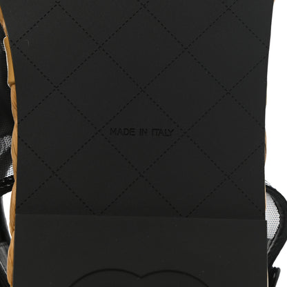 Chanel Mesh Patent Velcro Dad Sandals 39.5 Black 6 of 9