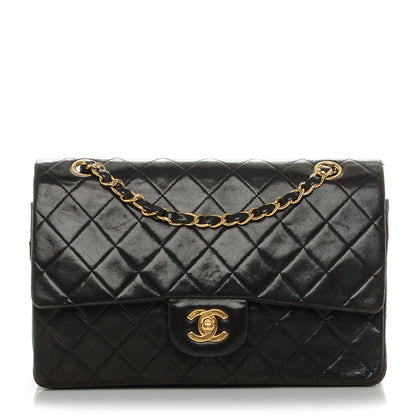Chanel Lambskin Quilted Medium Double Flap Black 1 of 9