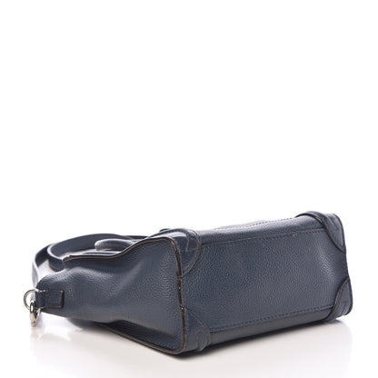 Celine Drummed Calfskin Nano Luggage Orage 4 of 10