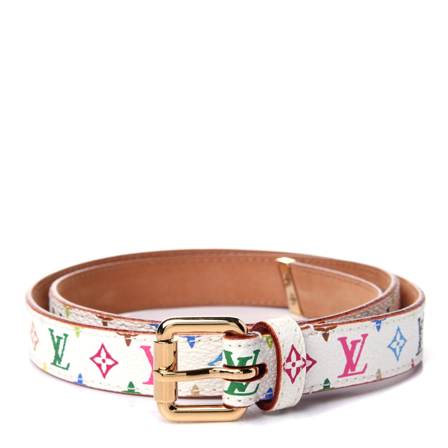 Monogram Multicolor Belt 80 32 White
