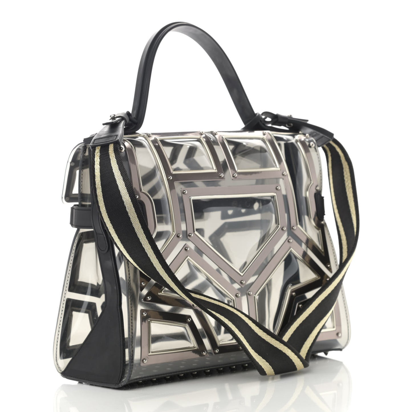 Vinyl Gladiator Tempete Satchel Antique Silver