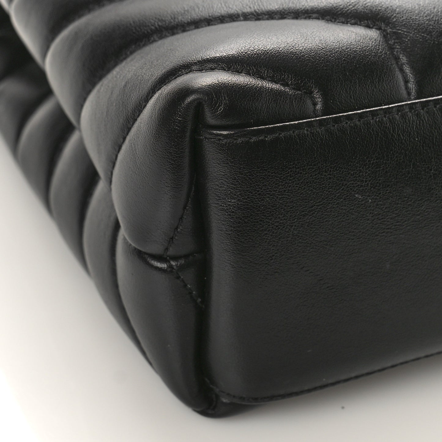 Calfskin Y Quilted Monogram Small Loulou Chain Satchel Black