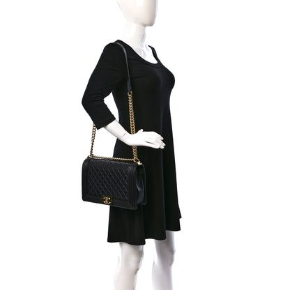 Chanel Calfskin Quilted New Medium Boy Flap Black 2 of 9