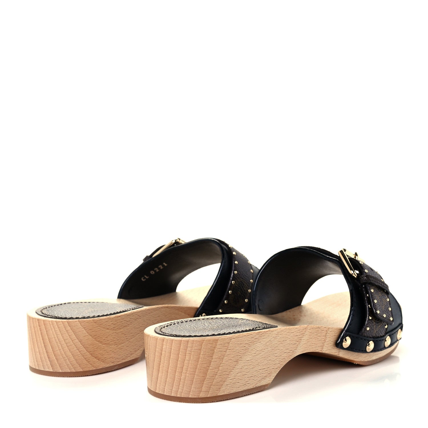 Louis Vuitton Calfskin Monogram Cottage Mules 37 Black 4 of 11