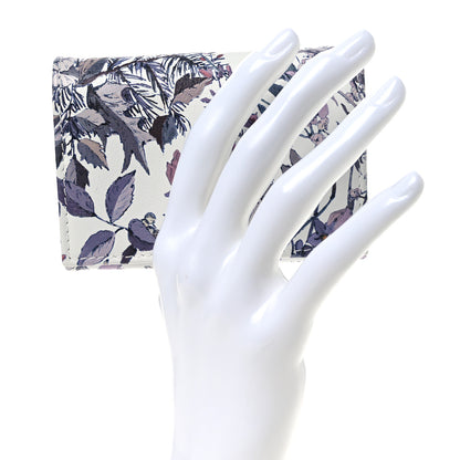 Christian Dior Calfskin Butterfly Printed Caro XS Wallet White Multicolor 2 of 10
