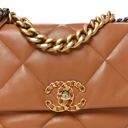 Chanel Lambskin Quilted Medium Chanel 19 Flap Brown 8 of 10