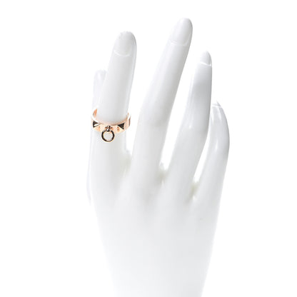 Hermes 18K Rose Gold PM Collier De Chien Ring 55 7.25 2 of 5