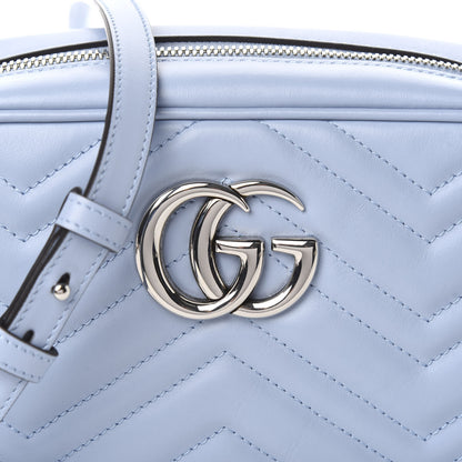 Gucci Calfskin Matelasse Small GG Marmont Chain Shoulder Bag Porcelain Light Blue 10 of 10
