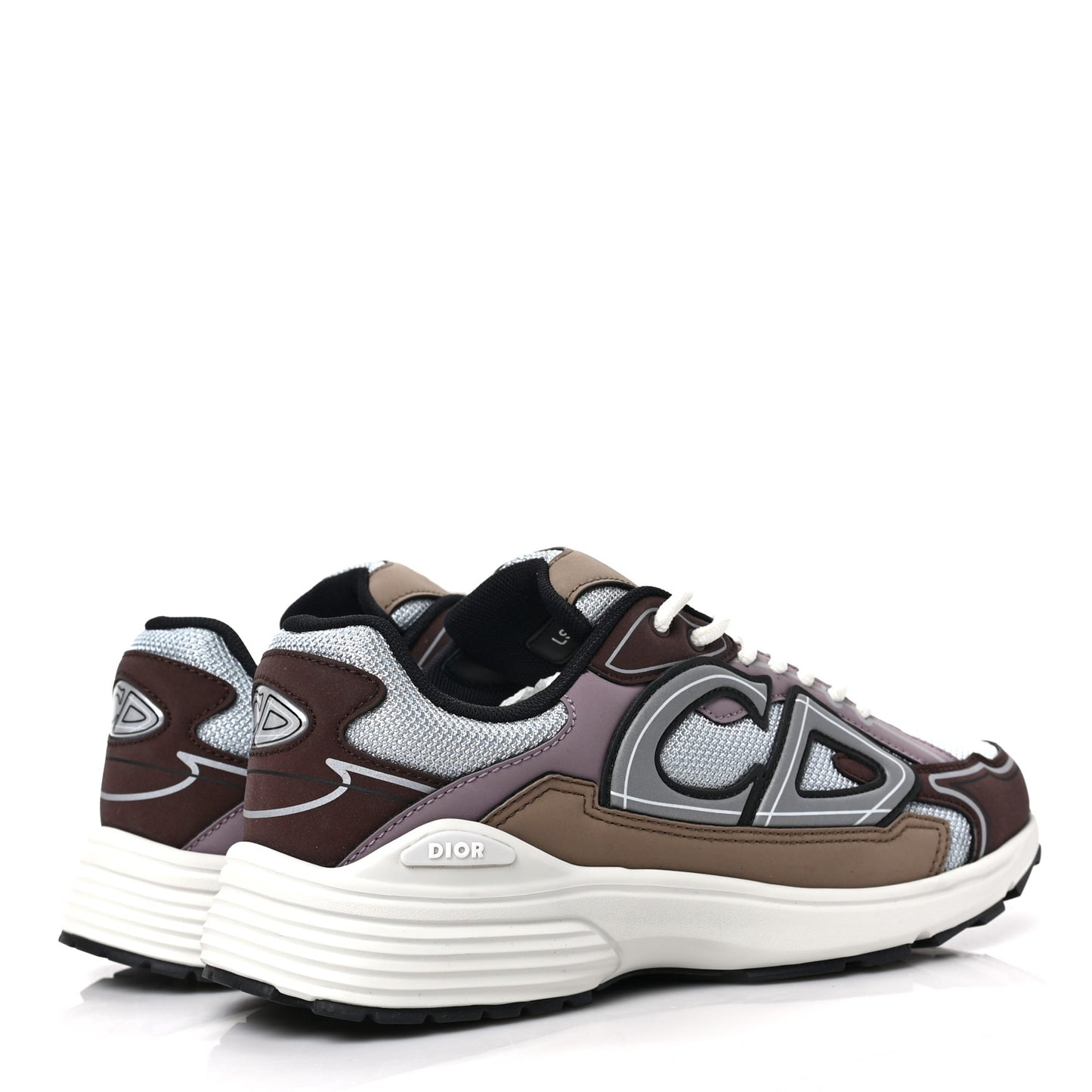 Technical Mesh Calfskin Mens B30 Sneakers 40 Brown