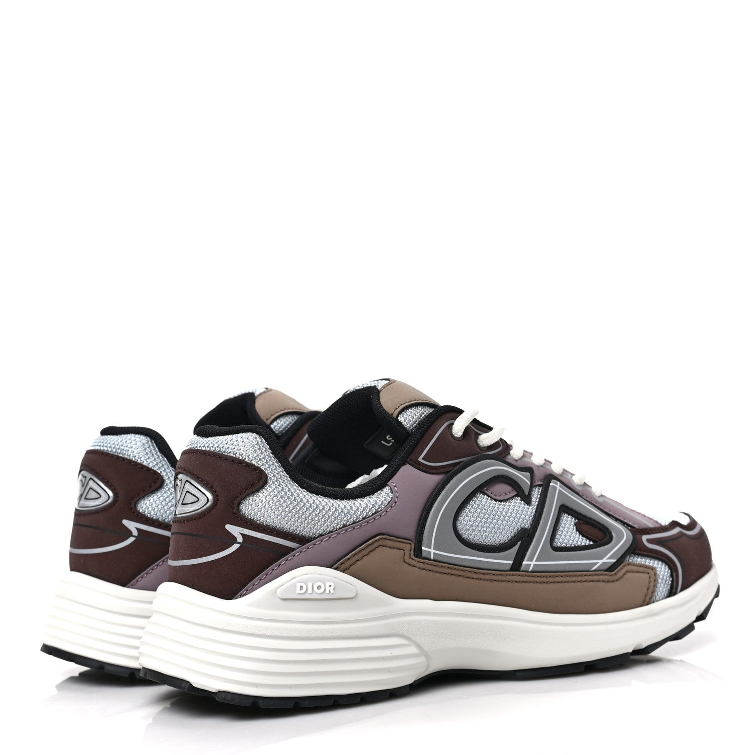 Christian Dior Technical Mesh Calfskin Mens B30 Sneakers 40 Brown 4 of 8