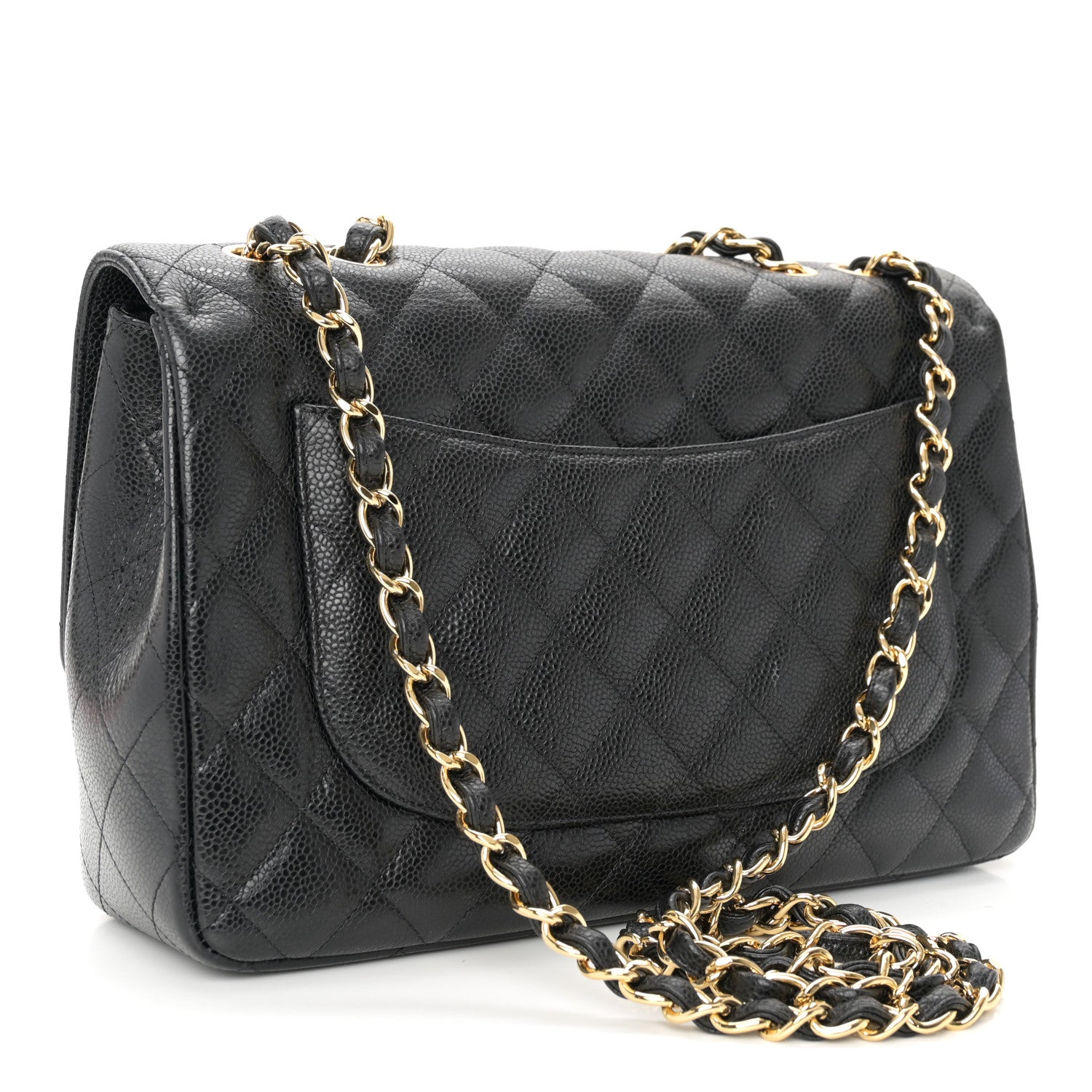 Chanel Caviar Quilted Jumbo Single Flap Black 3 of 11