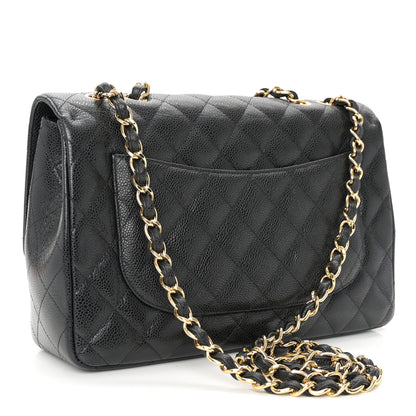Chanel Caviar Quilted Jumbo Single Flap Black 3 of 11