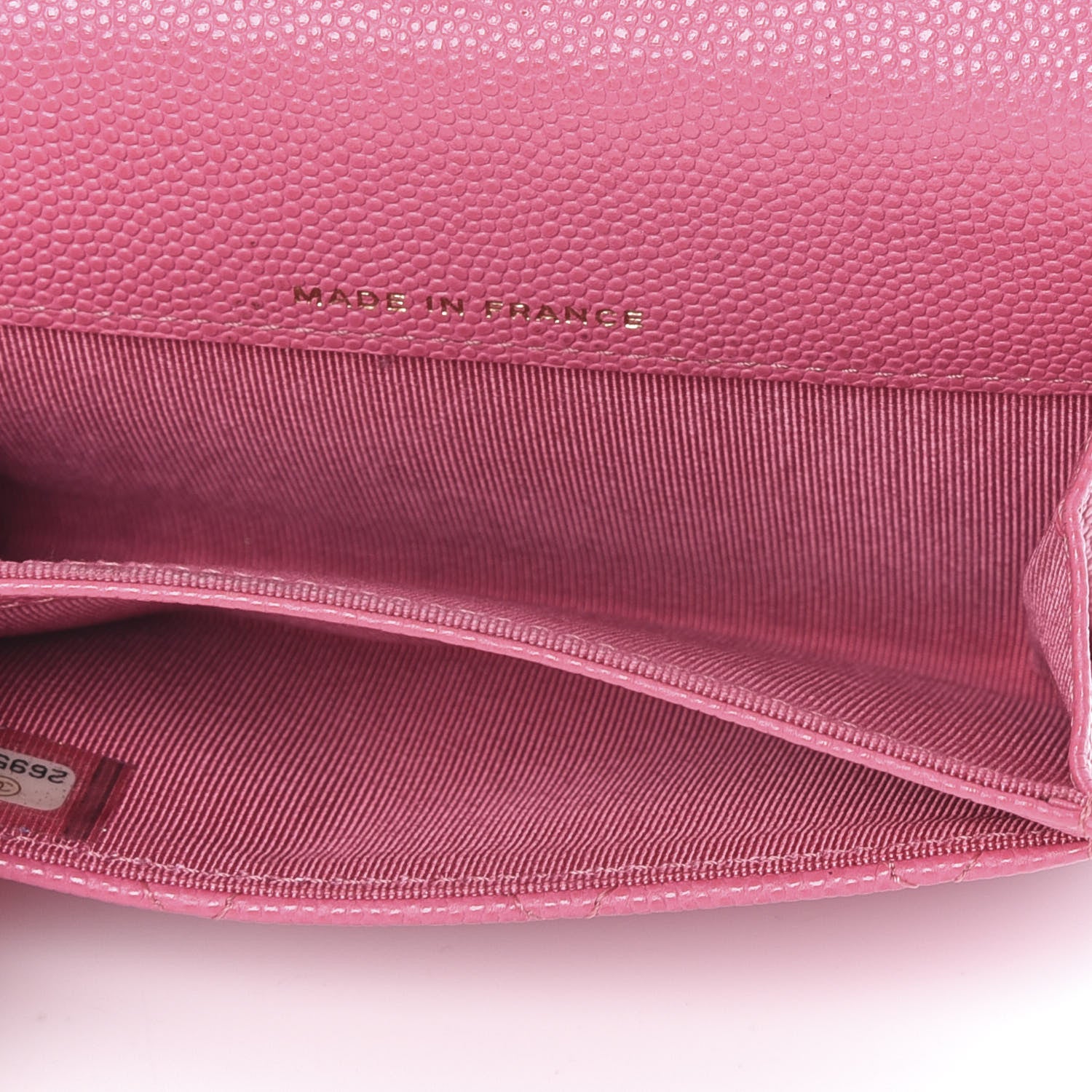 Chanel Caviar Quilted Flap Card Holder Wallet Pink 5 of 9