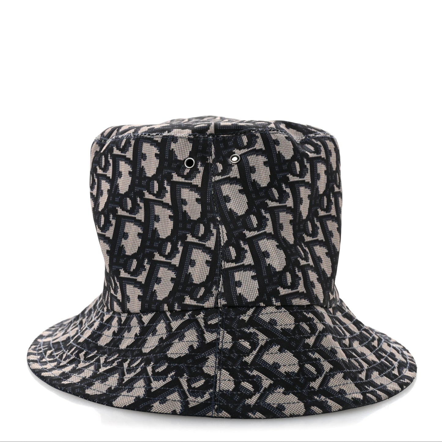 Nylon Oblique Reversible Teddy-D Brim Bucket Hat Blue