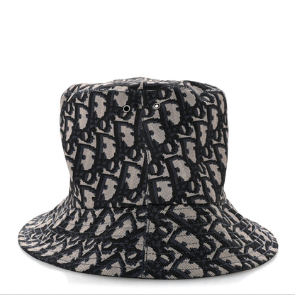 Christian Dior Nylon Oblique Reversible Teddy-D Brim Bucket Hat Blue 5 of 9