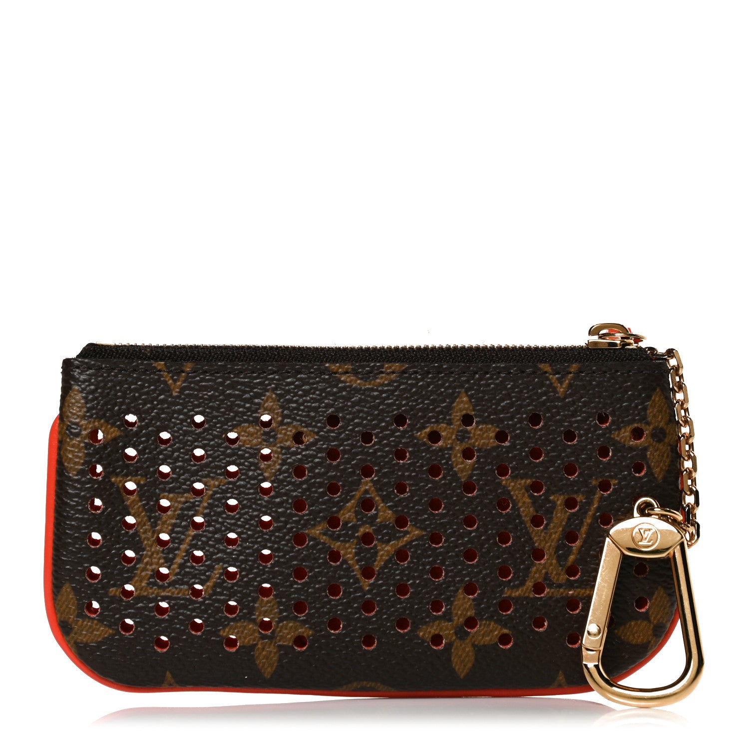 Louis Vuitton Monogram Perforated Key Pouch Orange 1 of 10