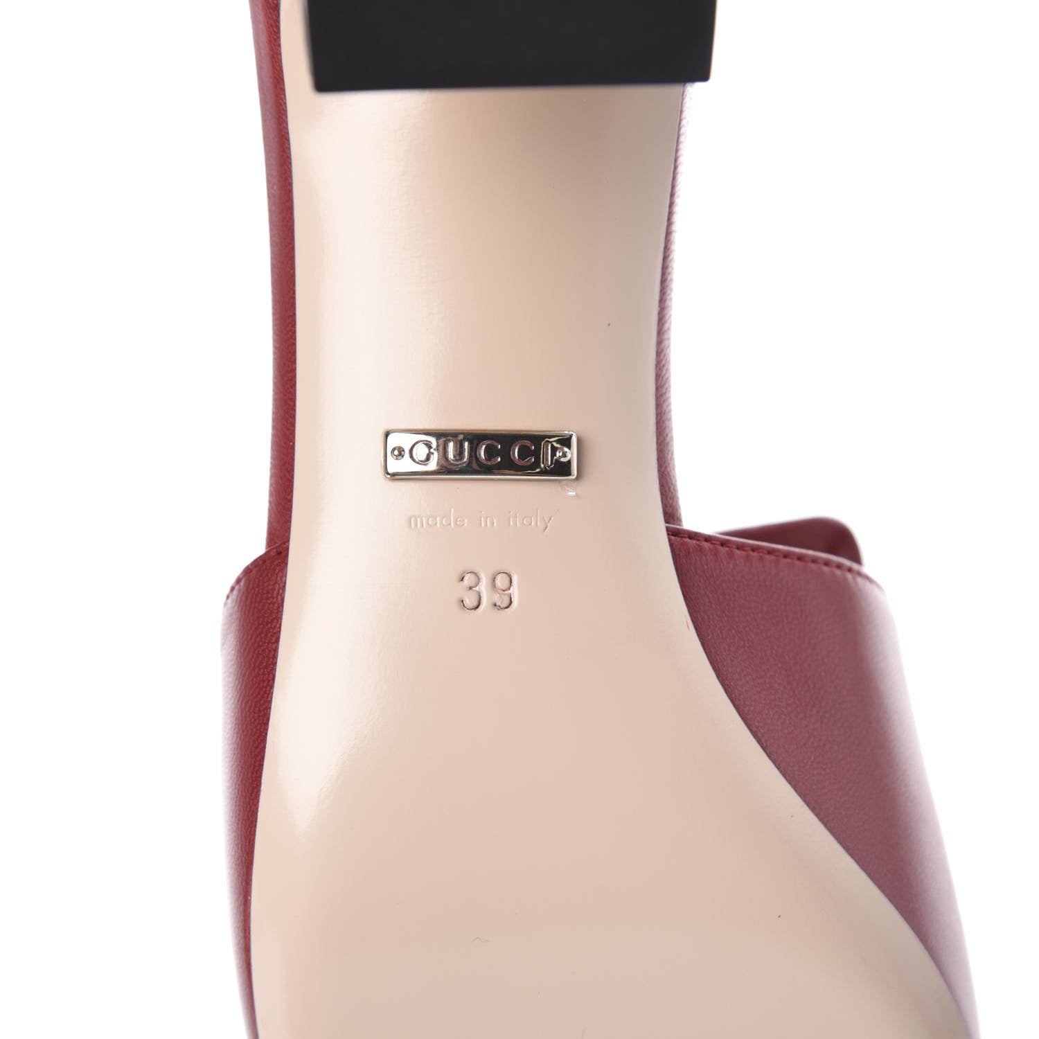 Gucci Malaga Kid Crystal Square G Madelyn Mules 39 Romantic Cerise 6 of 7