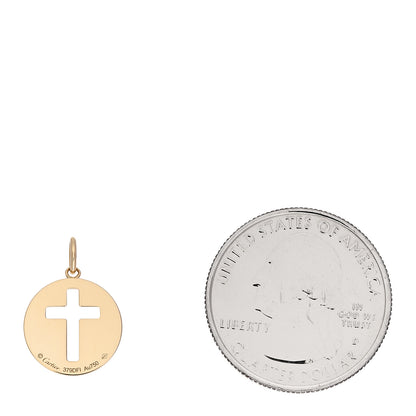 Cartier 18K Yellow Gold Cross Symbol Pendant 2 of 3