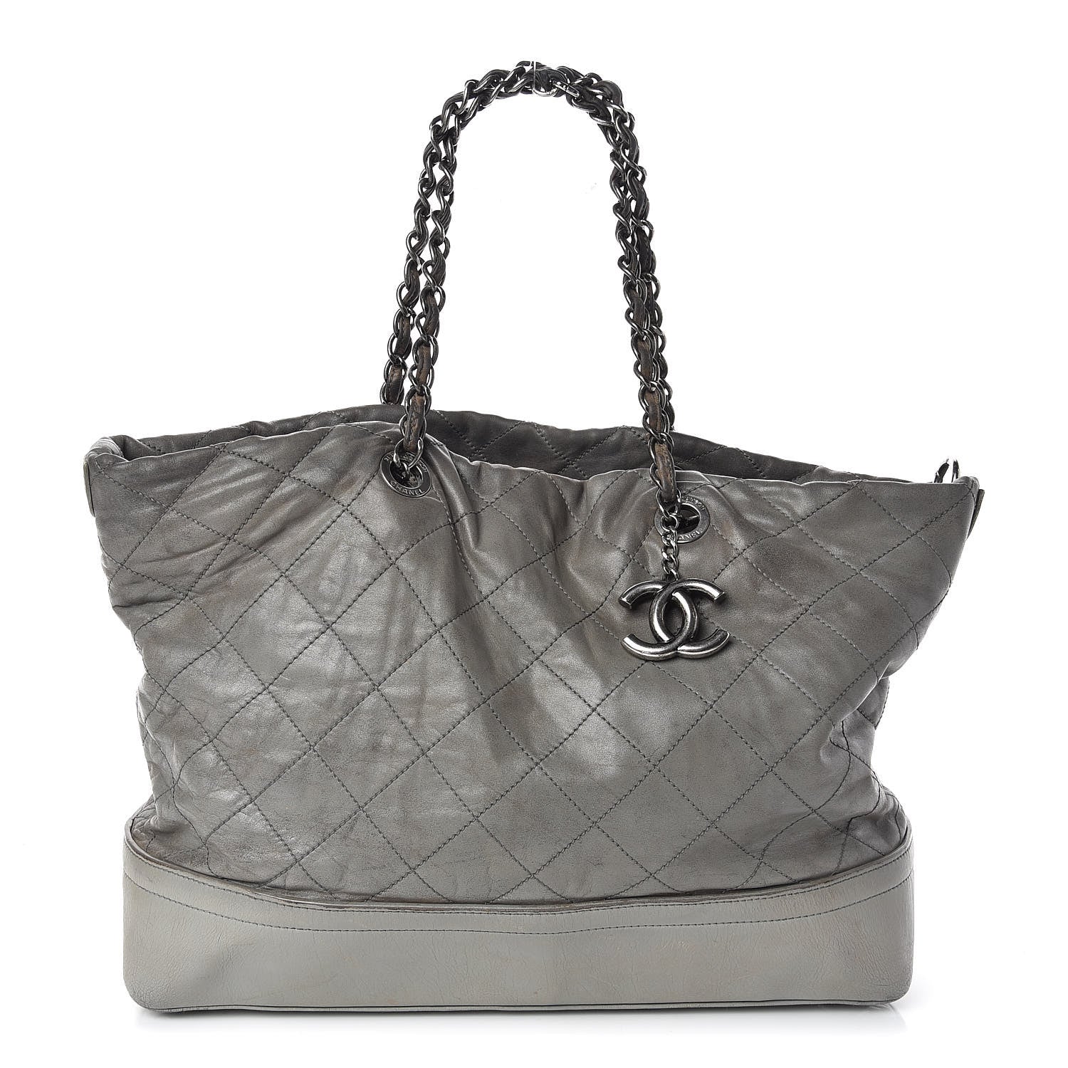Chanel Iridescent Calfskin VIP Shopping Tote Grey 1 of 34