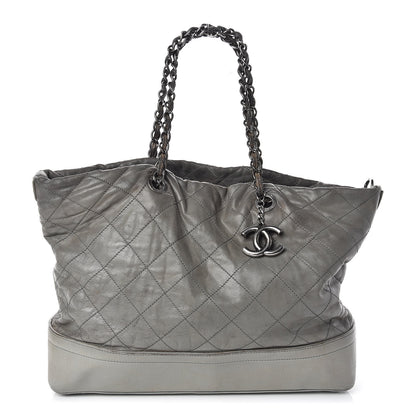 Chanel Iridescent Calfskin VIP Shopping Tote Grey 1 of 34