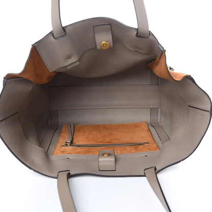 Chloe Smooth Calfskin Medium Milo Shopping Tote Motty Grey 8 of 14