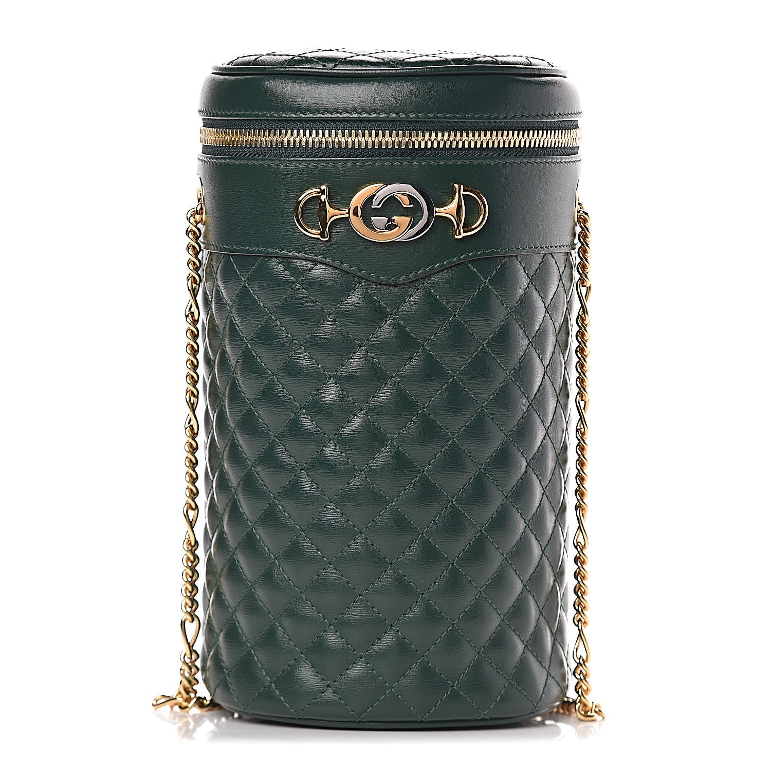 Gucci Calfskin Trapuntata Zumi Belt Bag Vintage Green 4 of 12