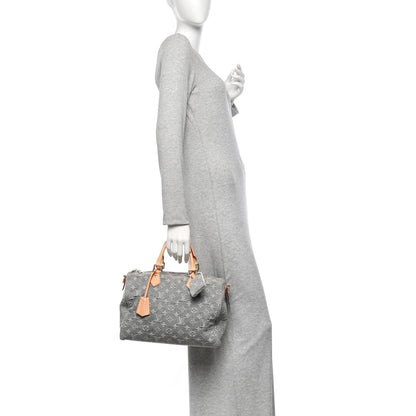 Louis Vuitton Monogram Denim Speedy Soft 30 Washed Gray 2 of 10