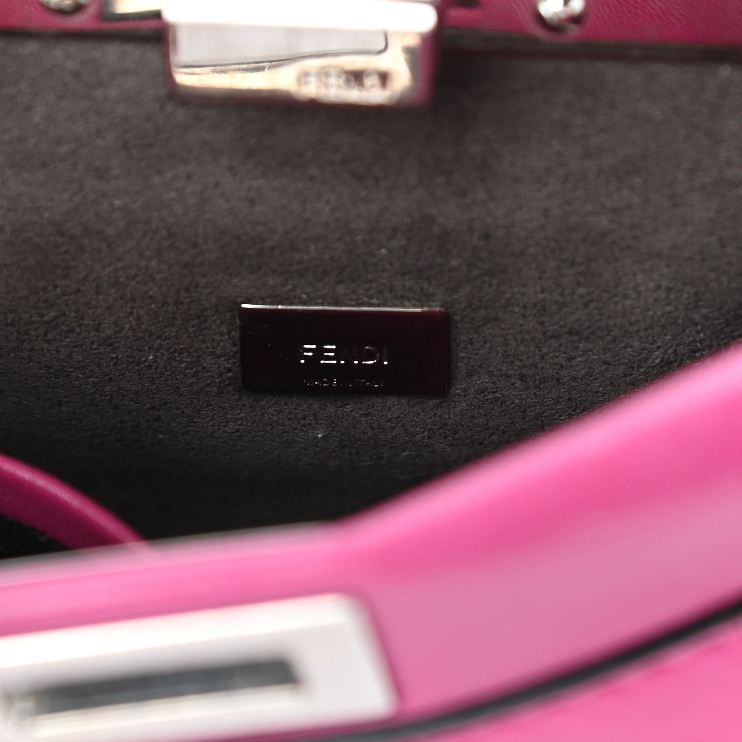 Fendi Nappa Micro Peekaboo Iconic Satchel Magenta 7 of 10