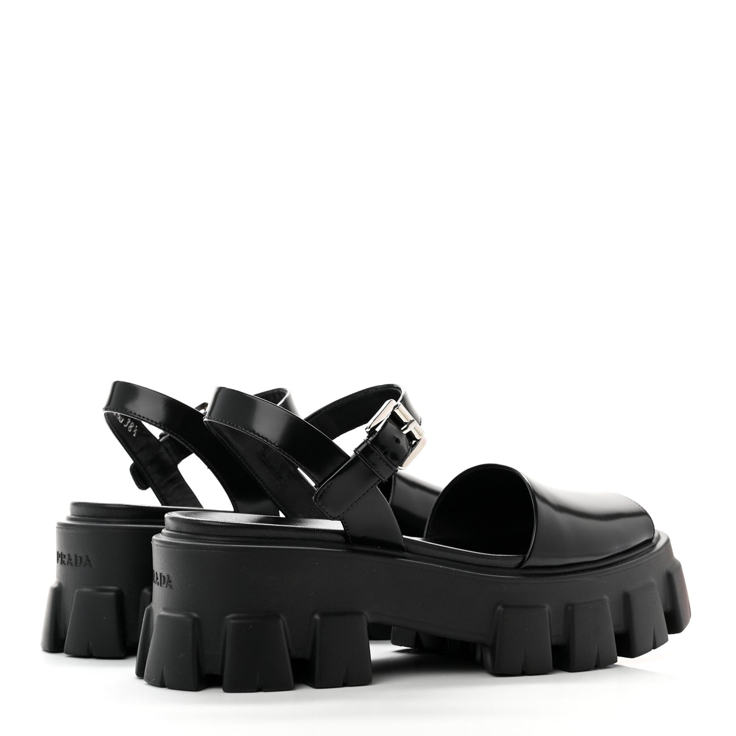 Spazzolato Monolith 55mm Sandals 38.5 Black